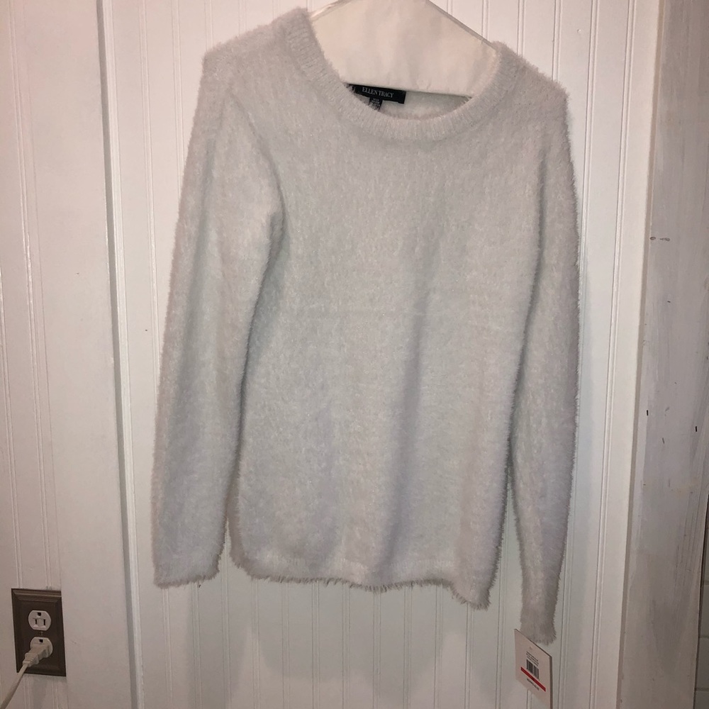 White Fuzzy Sweater